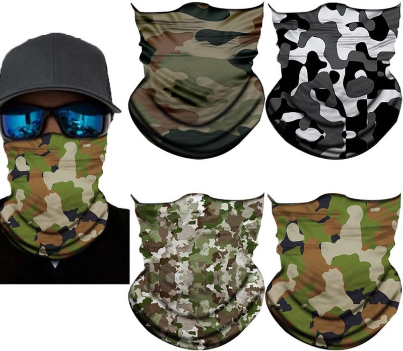 SIDAZON Neck Gaiter Mask,UV Protection Bandana Gator Face Cover Covering Mask,Tube Scarf,Neck Warmer Balaclava,Headband - Image 1